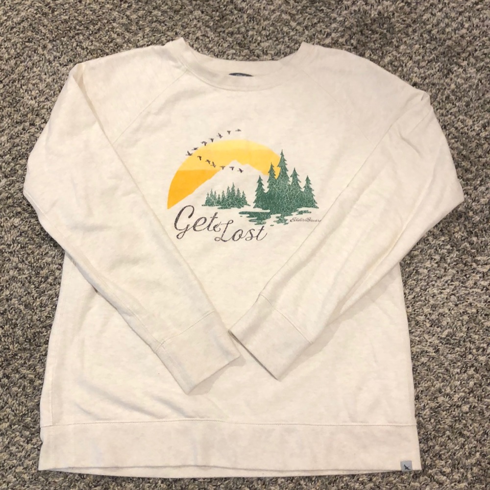 Size M Edie Bauer “Get Lost” Pull Over